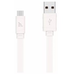 USB-кабель hoco X5, Apple 8 pin, силикон, 1.0 м, плоский, белый