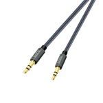 AUX-кабель hoco UPA03, 3.5 мм, ткань, разъем-металл, 1.0 м, круглый, серый