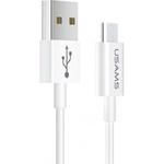 USB-кабель USAMS US-SJ284 U23, micro USB, пластик, 1.0 м, круглый, белый