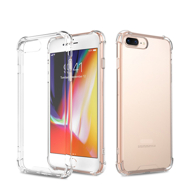 Накладка iPhone 7 Plus силикон/усиленные углы/прозрачная, бесцветная