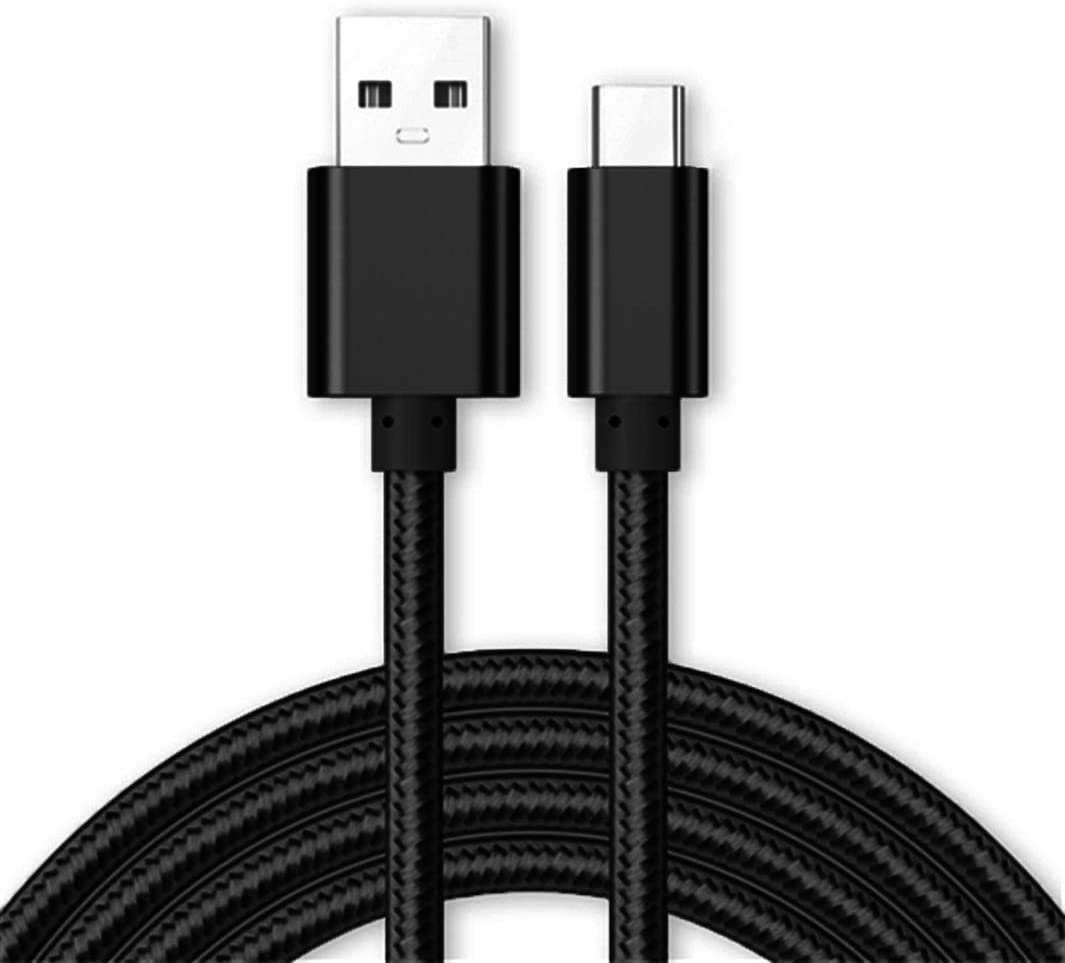 USB-кабель Denmen D02T, Type-C, нейлон, 1.0 м, круглый, черный