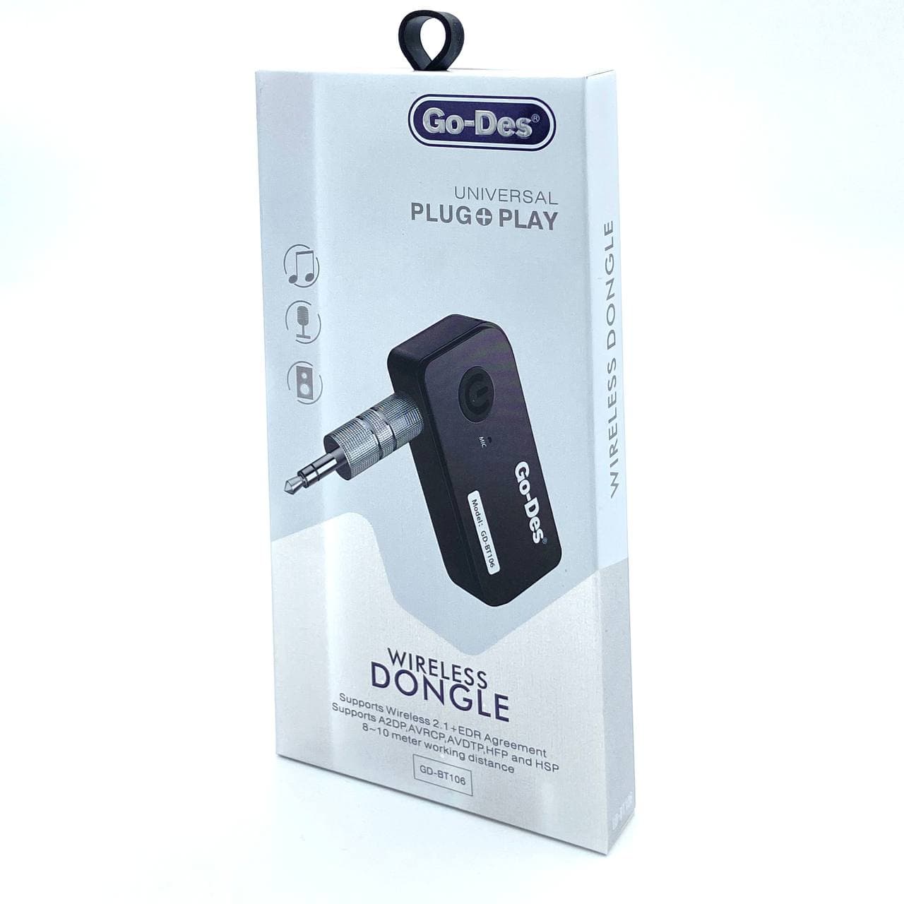 Автомобильный Bluetooth-адаптер Go-Des BT-106, micro USB, с микрофоном, черный