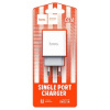АП сетевой hoco C81A, 2.1А, 1 USB, 5V, пластик, белый