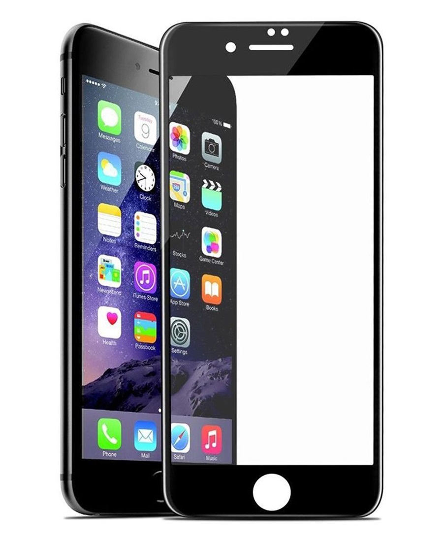 Защитное стекло 10D для Apple iPhone 6/6s, полн. прокл., 1 стор., 0.3 мм, прозрачн., черное