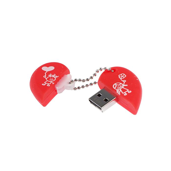 USB флэш-накопитель smartbuy 32Gb Wild Series "Сердце", USB 2.0, пластик, красный