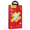СЗУ 2в1 hoco N10, Type-C/Apple-8pin, 3.0A, 1 Type-C, 5V/9V/12V, 1.0 м, белое