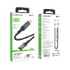 USB-кабель BOROFONE BU30, Type-C - Apple 8 pin, ткань, 1.2 м, круглый, поддержка PD, черный