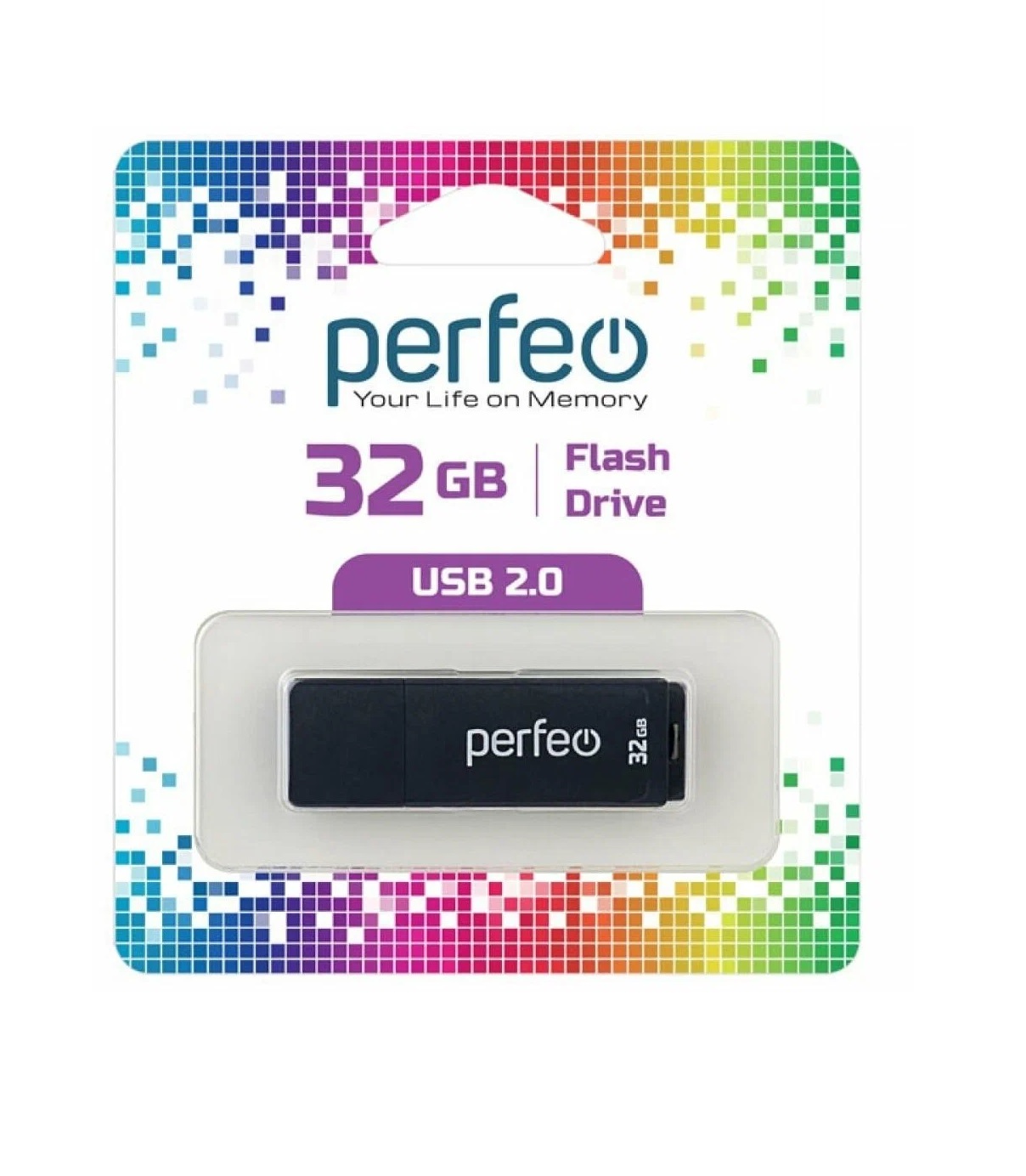 USB флэш-накопитель Perfeo 32Gb PF-C05, USB 2.0, пластик, черный