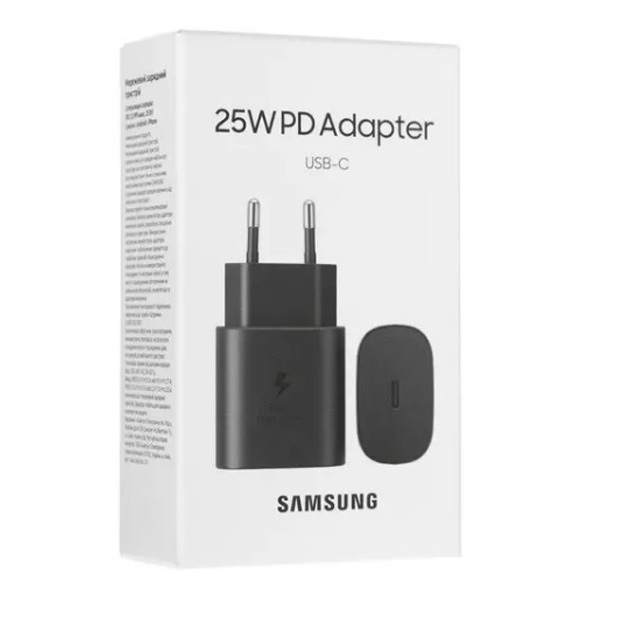 АП сетевой SAMSUNG Fast Charging (AAA), 1 Type-C, 25W, пластик, черный