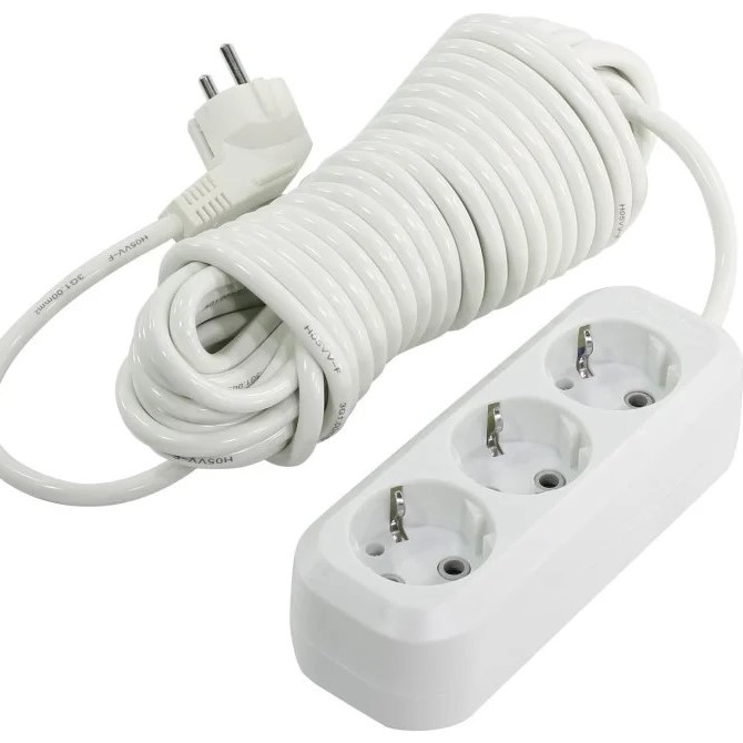 Удлинитель smartbuy SBE-16-3-10-Z, 16A, 3*1.0мм, 10.0 м, белый