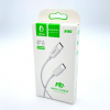 USB-кабель Denmen D10C, Type-C - Type-C, силикон, 1.0 м, круглый, белый