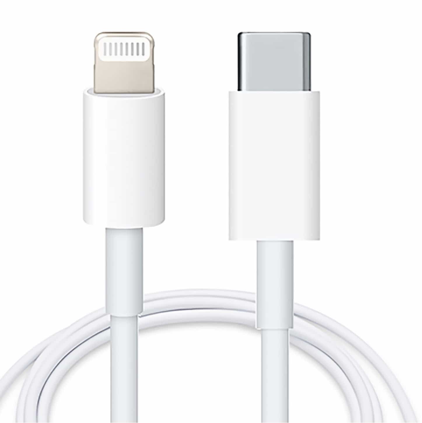 USB-кабель Apple Apple-8pin - Type-C CH ORIGINAL A1702/MKQ42ZM, силикон, 2.0 м, круглый, белый