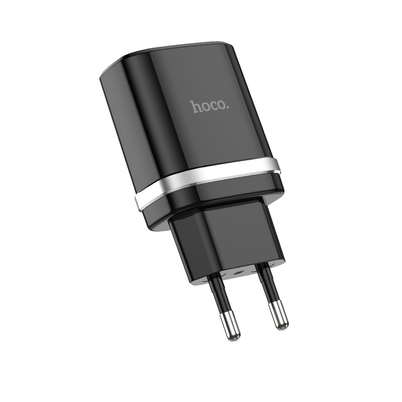 АП сетевой hoco C12Q, 3.0A, 1 USB, 5V/9V/12V, пластик, черный