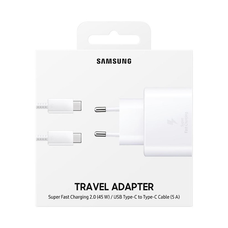 АП сетевой SAMSUNG Fast Charging (AAA), 1 Type-C, 45W, пластик, белый