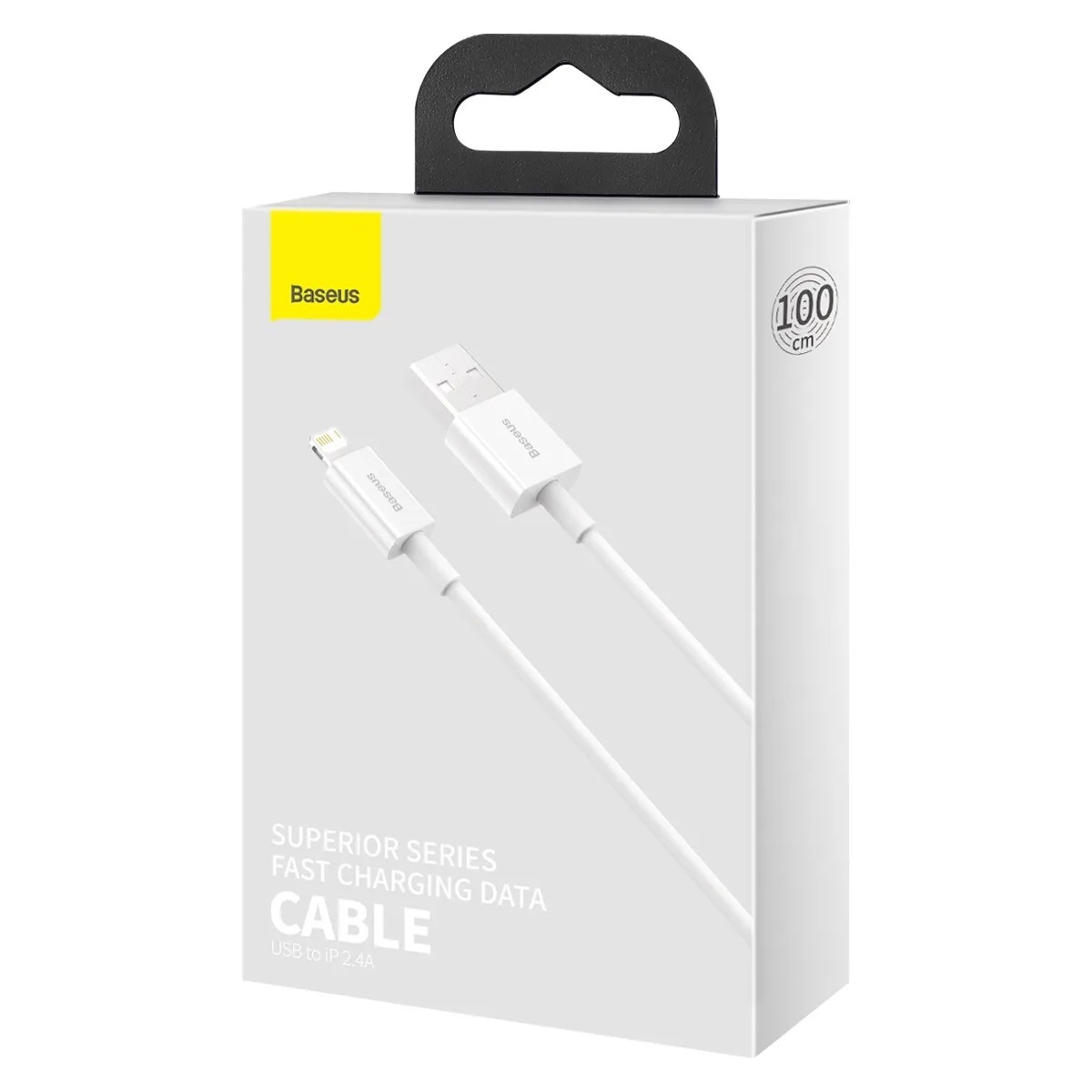 USB-кабель Baseus CALYS-A02, Apple 8 pin, силикон, 1.0 м, круглый, белый