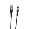 USB-кабель BOROFONE BX32, micro USB, нейлон, 1.0 м, круглый, мет. разъем, черный