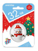 USB флэш-накопитель smartbuy 32Gb Wild Series "Снеговик Snow Paul", USB 2.0, пластик, белый