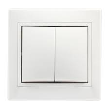 Выключатель Smartbuy SBE-01w-10-SW2-0-с, керамика, 2-клавишный, 10A, белый