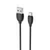 USB-кабель BOROFONE BX19, micro USB, пластик, 1.0 м, круглый, черный