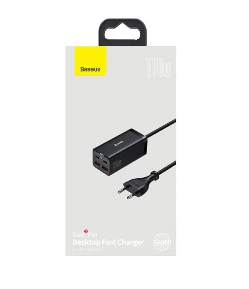 CЗУ Baseus CCGP040101, 2 USB/2 Type-C, 65W 3.0А, черный