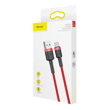 USB-кабель Baseus CATKLF-C09, Type-C, ткань, 2.0 м, круглый, черно-красный