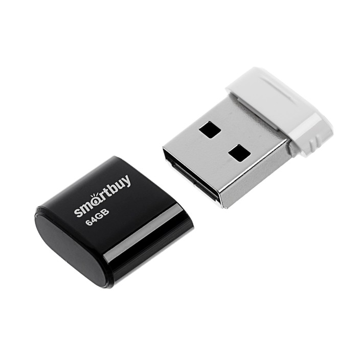 USB флэш-накопитель smartbuy 64Gb Lara SB64GBLARA-K, USB 2.0, пластик, черный