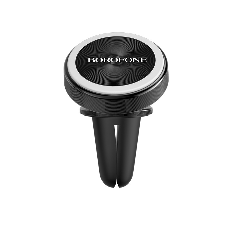 Авто-держатель BOROFONE BH6, в дефлектор, магнит, металл, серебристый