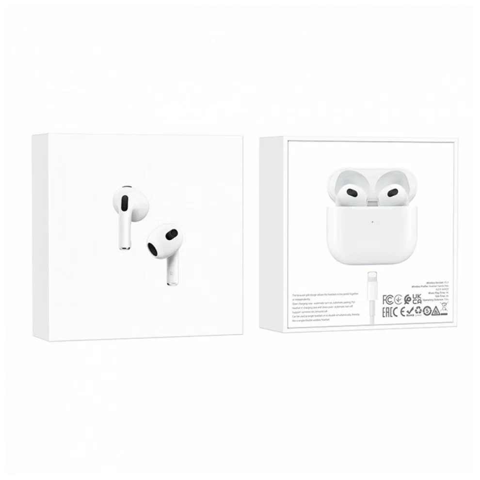 Гарнитура беспроводная BOROFONE BW26, Bluetooth, вставн., белая