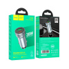 АП авто hoco Z49B, 2.4А, 2 USB, 5V, пластик, черный