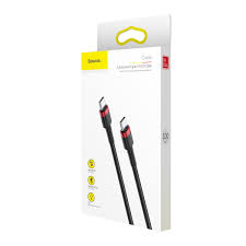 USB-кабель Baseus CATKLF-G91, Type-C-Type-C, ткань, 1.0 м, круглый, поддержка PD, черно-красный