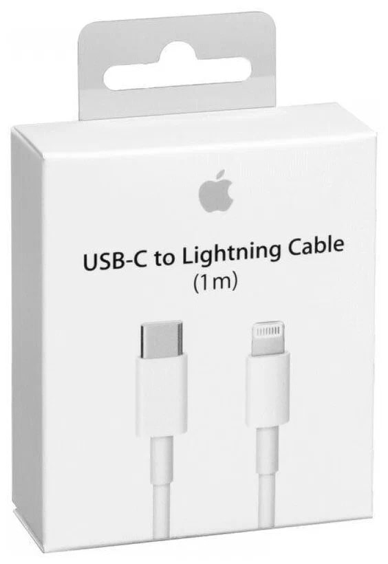 USB-кабель Apple A1703/A2561 CH ORIGINAL , Type-C - Apple 8 pin, силикон, 1.0 м, круглый, белый