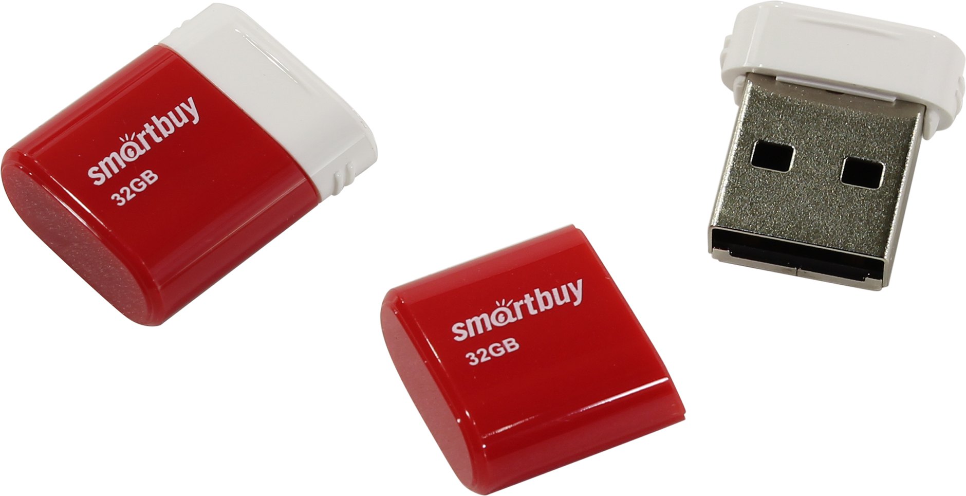 USB флэш-накопитель smartbuy 32Gb Lara SB32GBLARA-R, USB 2.0, пластик, красный