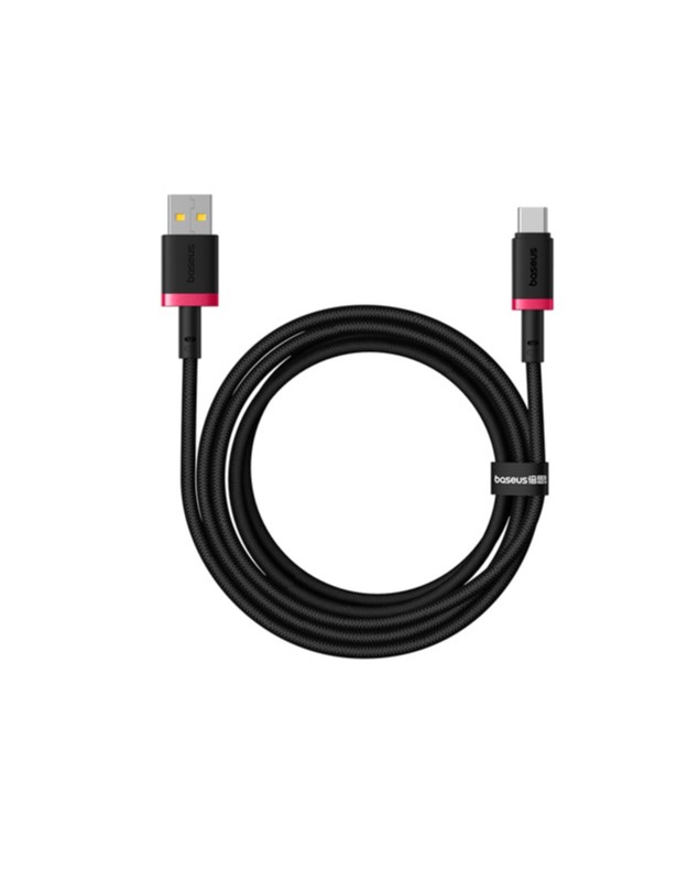 USB-кабель Baseus DURA Series P10377802U01-01, Type-C, 60W, ткань, 1.0 м, круглый, черно-красный