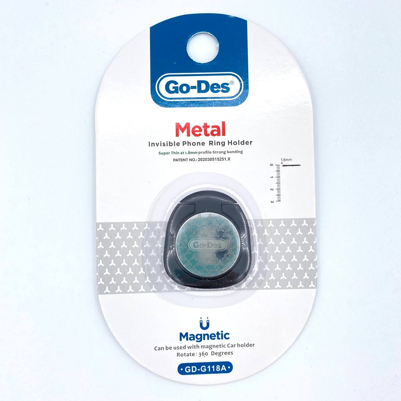 Держатель универсальный Go-Des GD-G118, для смартфона, серебристый
