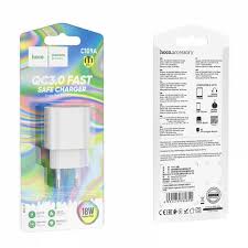 АП сетевой hoco C109A, 18W, 1 USB, 5V, пластик, белый